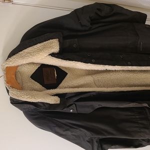 Outback Oilskin Black long trench coat